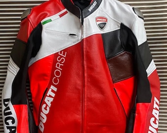 Ducati Corse rundleer racejack – CE-gecertificeerde protectoren