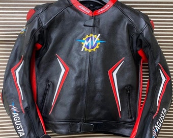 MVアグスタ バイクレーシングレザージャケット - 牛革と認定