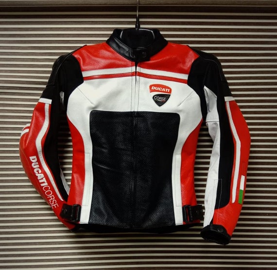 Ducati Corse バイクレーシングレザージャケット - 牛革と認定 