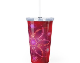 Plastic Tumbler with Straw