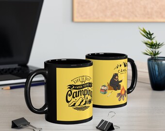 Camp More 11oz Black Mug