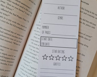 Reading Journal Bookmark