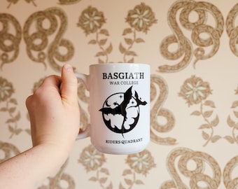 Basgiath War College Mug, Dragon Rider, Fourth Wing mug, Violet Sorrengail, Xaden Riorson, Riders Quadrant, Fantasy reader, Bookish Mug