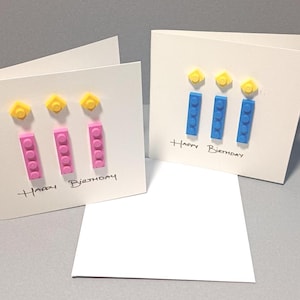 Lego Candles Birthday Card : Unique and Genuine Bricks