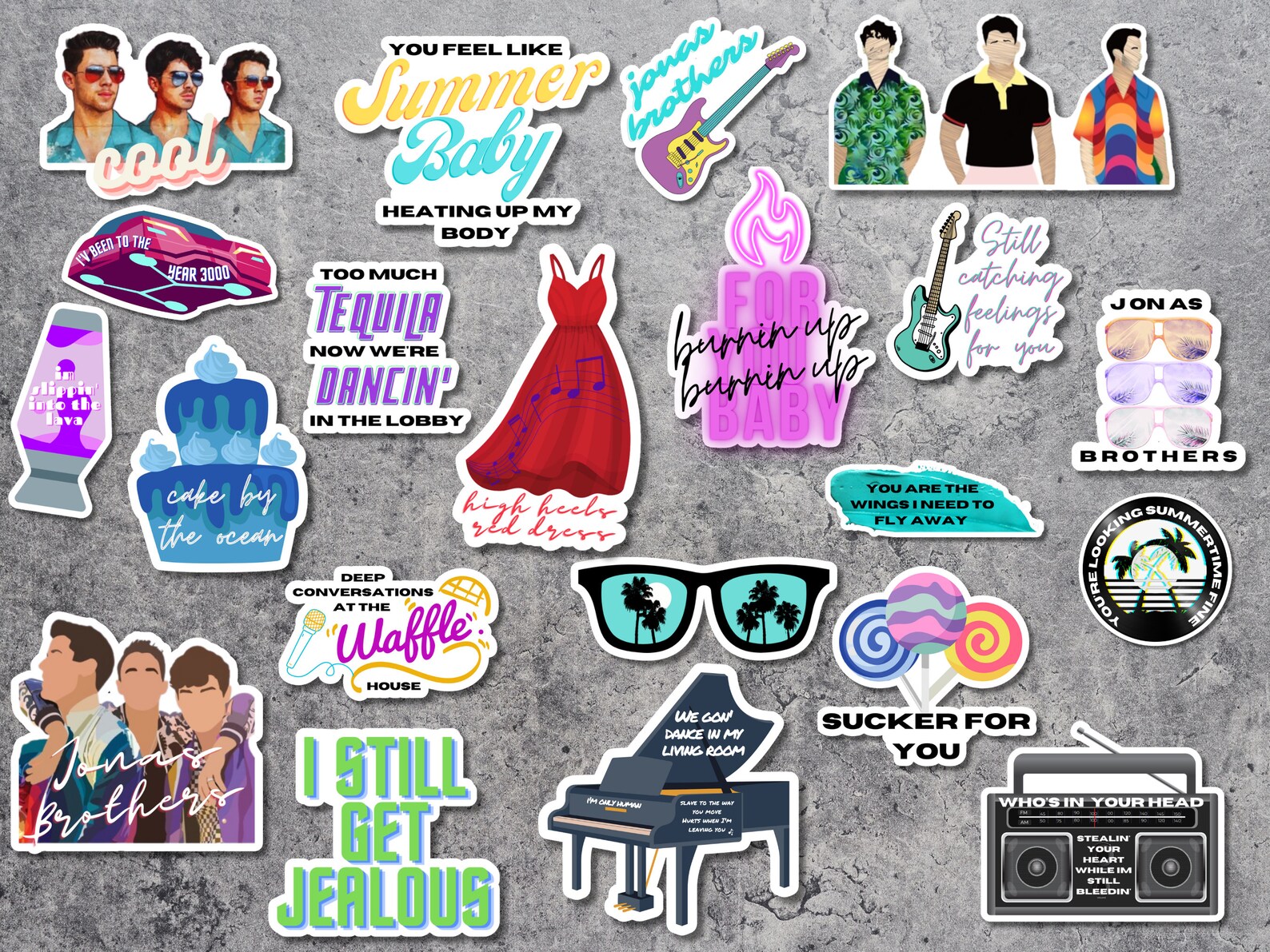21 Pack Jonas Brothers Stickers Remember This Tour Stickers - Etsy