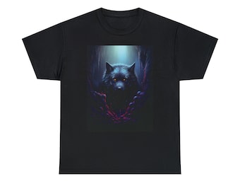 Halloween Werewolf T-Shirt, Dark Wolf Graphic Tee