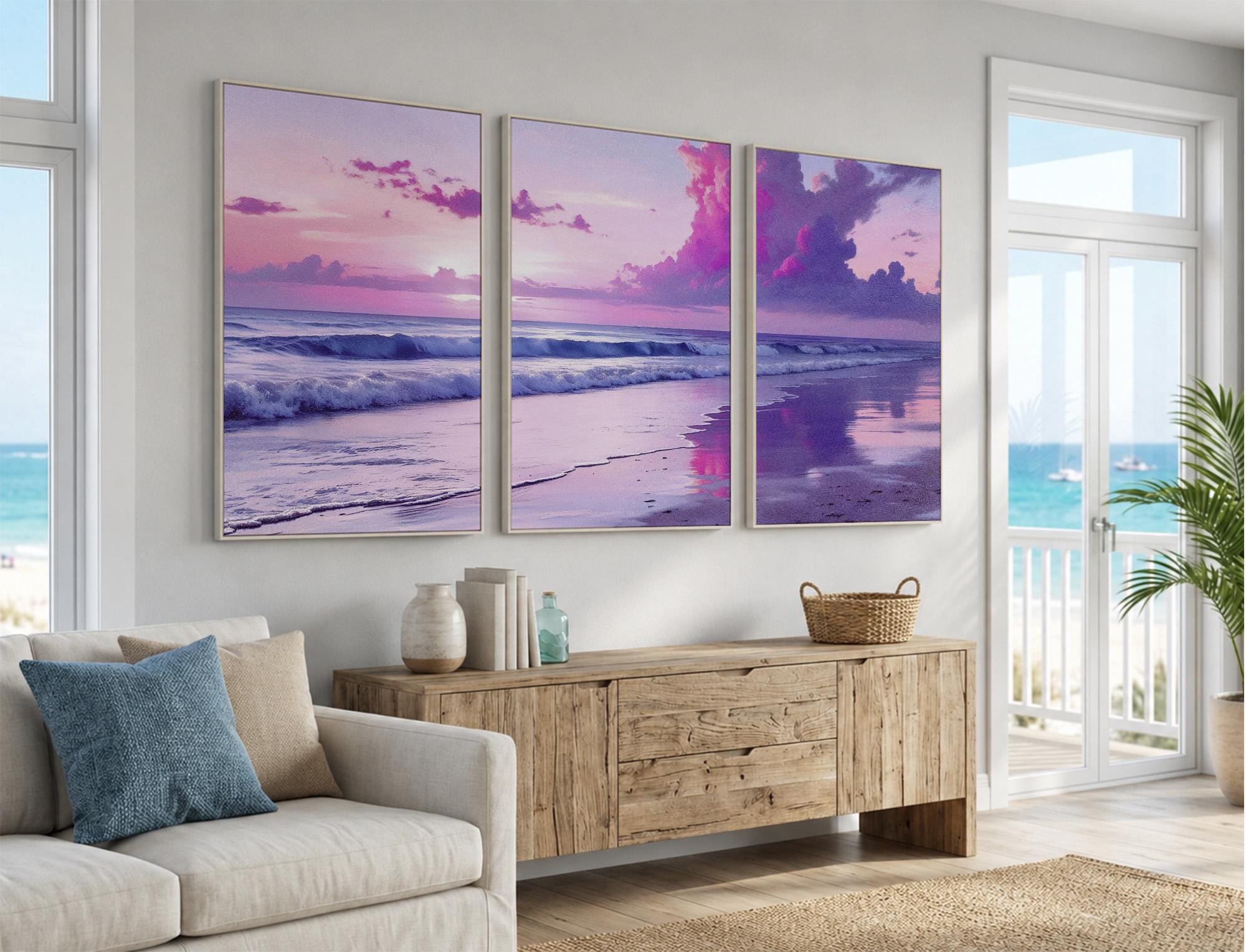 Sunset Art Pink Purple - Etsy