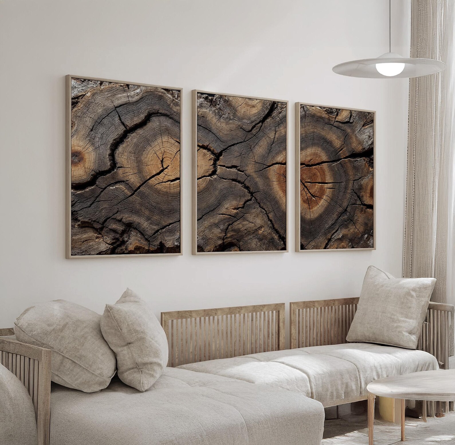 Rustic Nature Wall Art Set of 3 | Aged Wood Triptych | Organic Tree ...