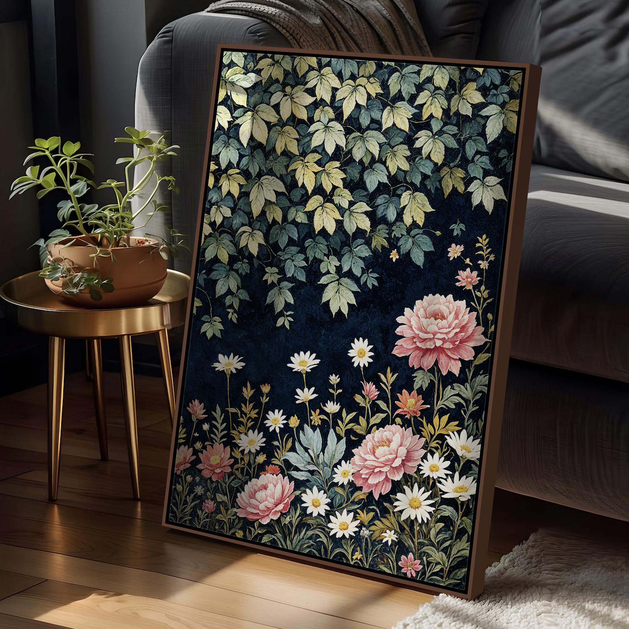 Floral Tree Wall Art Set of 3 | Cottagecore Garden Triptych With Pink ...