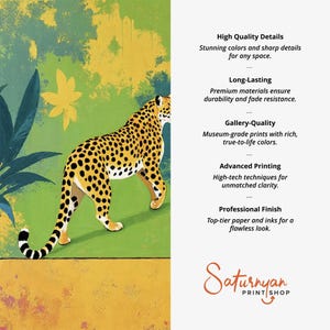 Set of 3 Vibrant Leopard Wall Art | Bold and Colorful Jungle-Inspired Canvas Prints with Playful Pink and Green Tones for Modern Home Decor image 9