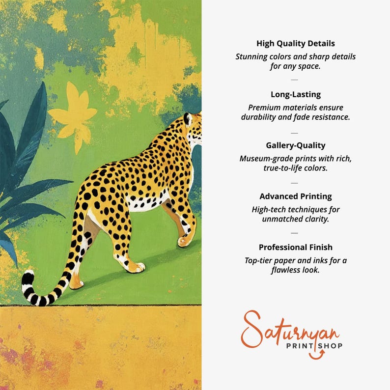 Set of 3 Vibrant Leopard Wall Art | Bold and Colorful Jungle-Inspired Canvas Prints with Playful Pink and Green Tones for Modern Home Decor image 9