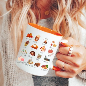 Hello Fall Mug for Thanksgiving Gift, Autumn Coffee Cup, Coffee Mug for Fall, Large Coffee Mug, Fall Season Mug, Pumpkin Spice Latter Mug