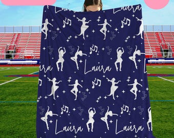 Personalized Dance Blanket, Custom Dancer Gift, Girls Graduation Gift