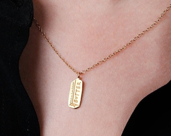 24k Gold Filled Stick O&#39; Butter Necklace · Pastry Chef Gift for Baker · Feminist Jewelry