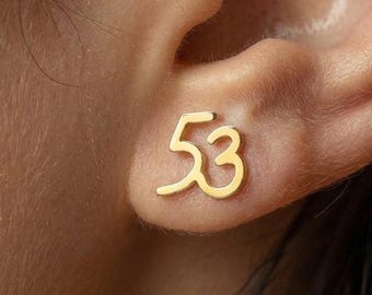 24k Gold Fill Personalized Football Earrings: Custom Number Jewelry