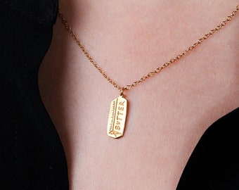 24k Gold Filled Stick O’ Butter Necklace · Blooblee · Gold Butter Pendant · 925 Silver/Rose Gold