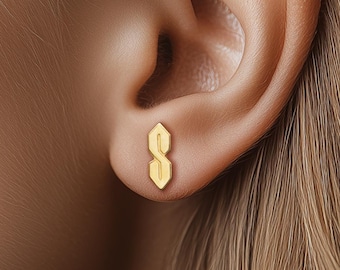 24k Gold Fill 'S Thing' Ohrringe: 90s Graffiti Schmuck