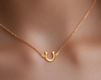 24k Gold Fill Lucky Horseshoe Necklace · Country Western Rodeo