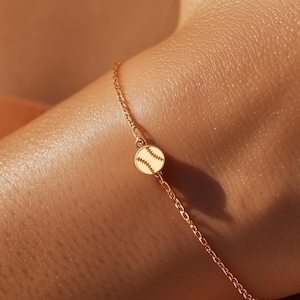 Braccialetto da softball in oro 24k: regalo regolabile per mamma sportiva