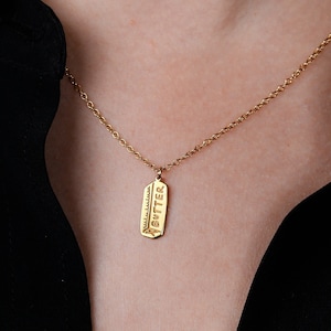 24k Gold Filled Stick O' Butter Necklace Thanksgiving Funny White Elephant Gift Baker Chef Gold Butter Pendant 925 Silver/Rose Gold image 3
