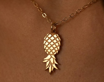 24k Gold Filled Upside Down Pineapple Necklace