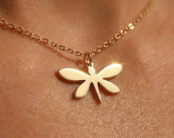 24k Gold Filled Dragonfly Necklace