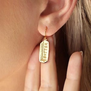 24k Gold Filled Butter Drop Earrings: Quirky Sterling Silver Jewelry