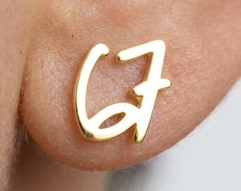 67 Earrings - Six Seven Meme Gift - 24k Gold Filled