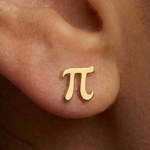 24k Gold Filled Pi Earrings - Back to School Jewelry