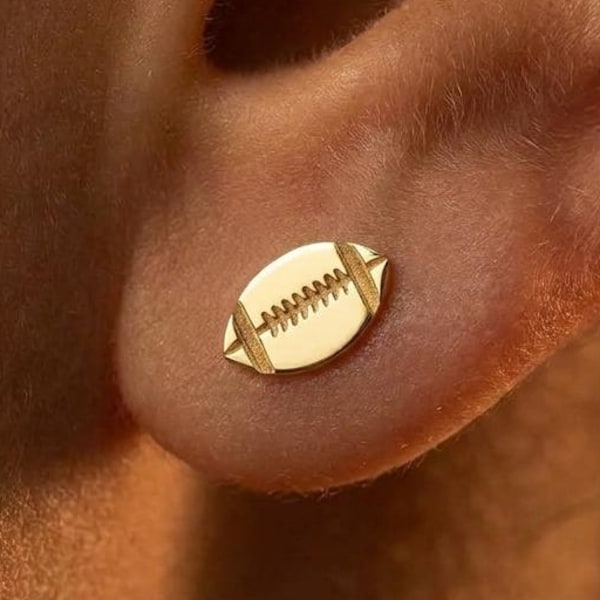 Orecchini a forma di pallone da calcio in oro 24 carati