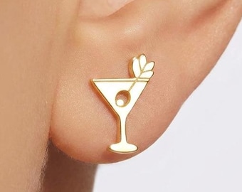 24k Gold Filled Martini Earrings