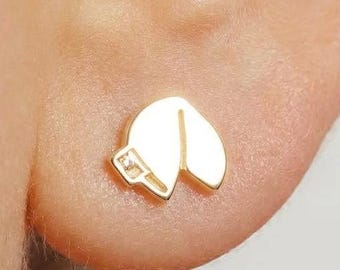 24k Gold Filled Fortune Cookie Earrings