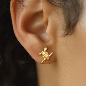 Baby earrings 24k gold top