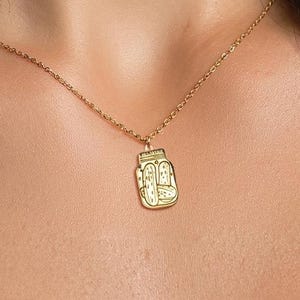 24k Gold Filled Pickle JAR Necklace: Quirky Cucumber Pendant