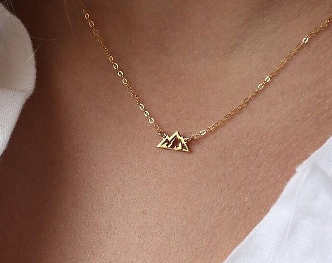 24k Gold Filled Mountain Necklace