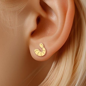 24k Gold Filled Shrimp Earrings: Handmade Novelty Jewelry
