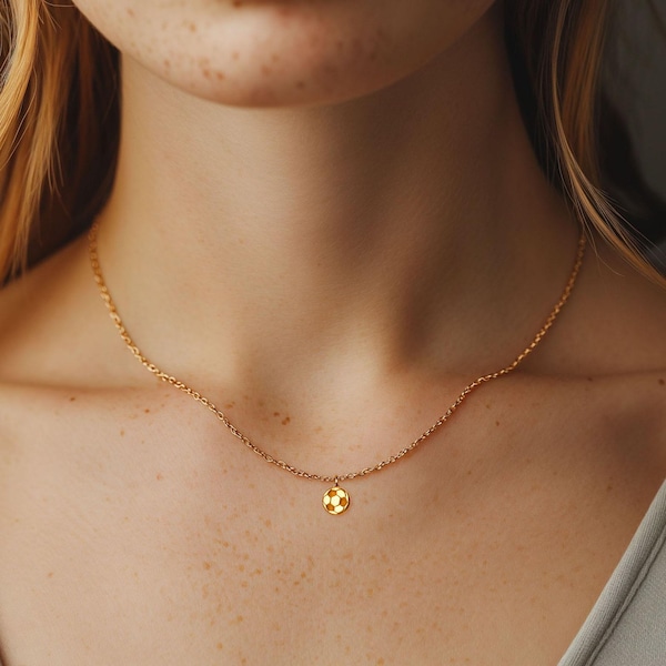 24金張りサッカーネックレス：チームギフト