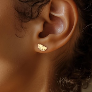 24k Gold Fill Lemon Slice Earrings