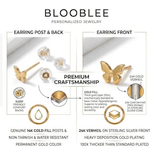 24金張りフットボールピアス 画像 8