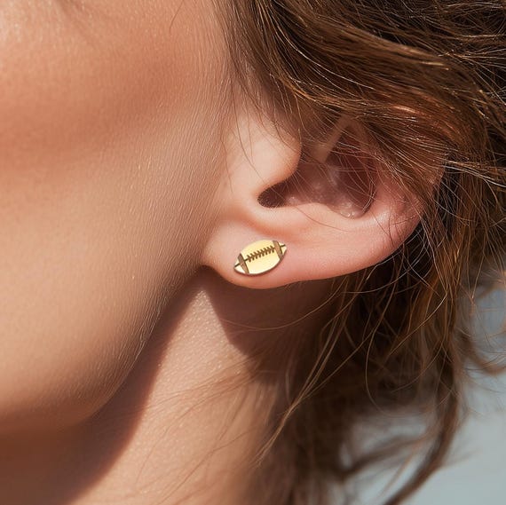 24k Gold Filled Football Earrings: Team Gifts