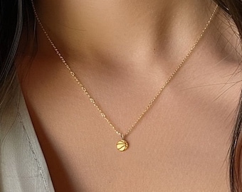 24k Gold Fill Dainty Basketball Necklace · March Madness Game Day Pendant · Sports Mom Gift · Basketball Charm Necklace · 925 Silver