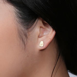 24k Gold Fill Bag O' Sugar Stud Earrings: Dainty Thanksgiving Jewelry