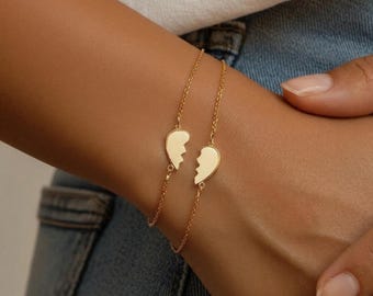 24Kゴールドフィルド ブロークンハートブレスレット · 2個セット 
