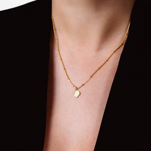 24k Gold Filled Cut Pomegranate Necklace Minimalist Dainty Charm Necklace Christmas Gift Winter Jewelry Forbidden Fruit Necklace image 3