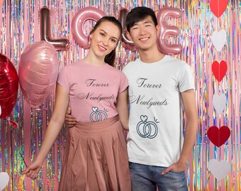 Forever Newlyweds Shirt, Paren Shirts, Verloofd T-shirt, Just Married T-shirt, Huwelijksverjaardag, Zijn en Haar Tshirts