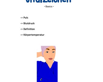 Lernzettel „Vitalzeichen“ Pflegenotiz