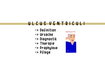 Lernzettel „Ulcus Ventriculi“ Pflegenotiz