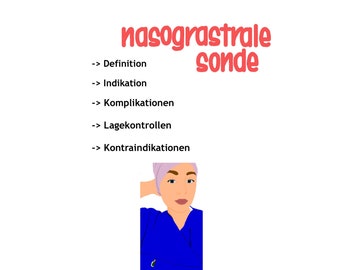 Learning sheet “Nasogastric tubes” nursing note