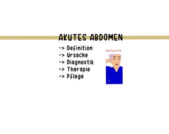 Acute Abdomen Learning Sheet Nursing Note