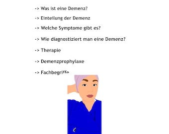 Learning sheet “dementia” care note